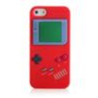 GameBoy Console Style Silicone Protective Case for iPhone 5 (Red)