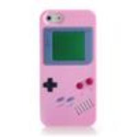 GameBoy Console Style Silicone Protective Case for iPhone 5 (Pink)