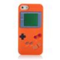 GameBoy Console Style Silicone Protective Case for iPhone 5 (Orange)