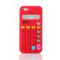 Calculator Style Protective Silicone Case for iPhone 5 (Red)