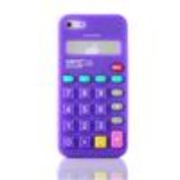 Calculator Style Protective Silicone Case for iPhone 5 (Purple)