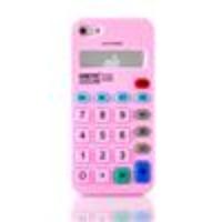 Calculator Style Protective Silicone Case for iPhone 5 (Pink)