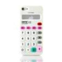 Calculator Style Protective Silicone Case for iPhone 5 (White)