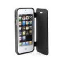 Matte TPU Flip-Open Case for iPhone 5 (Black)