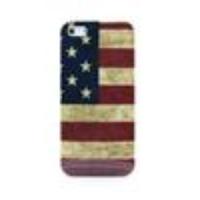 Retro American Flag Pattern PVC Protective Case for iPhone 5