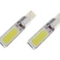 T10 8W 2-LED COB 1100LM 6000-7000K Pure White Car LED Light (Pair)