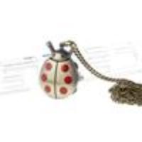 Retro Beetle Alloy Pocket Watch w/ Chain