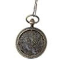 Retro Butterfly Alloy Pocket Watch w/ Chain