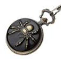 Retro Spider Alloy Pocket Watch w/ Chain