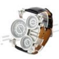 Oulm 1167 Men's Leather Band Quartz Wrist Watch