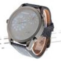 SHIWEIBAO 9399 Men's Leather Band Quartz Wrist Watch