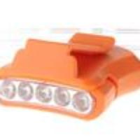 SB-005 Clip-on 5*LED 1-Mode 50LM 6500K Pure White LED Cap Lamp