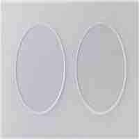 38.3mm Glass Lens for LED Flashlights DIY (2-Pack)