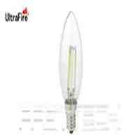 UltraFire E14 4W 4*LED 360LM 5000-6400K Pure White LED Filament Candle Light Bulb