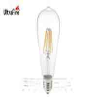 UltraFire E27 6W 6*LED 500LM 3000K Warm White LED Filament Light Bulb