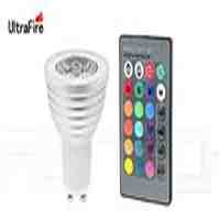 UltraFire GU10 3W 1*LED 110LM White Light + 60LM RGB LED Light Bulb