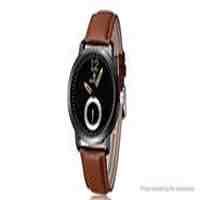 SKONE Men's Leather Band Quartz Wrist Watch