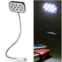 Portable Flexible 10-LED USB Light Lamp (Silver)