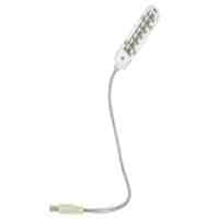 HK-L3016 7 LED Metal Tube USB LED Light (Silver)