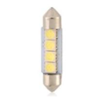 T10 5050 4-LED 39mm White & Blue Festoon Car Light (White)