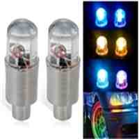 008 Color-changing Flashing LED Tire Light 2pc Set (Silver)