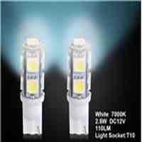 T10 9 x 5050 White Car LED Light 2pc Set 