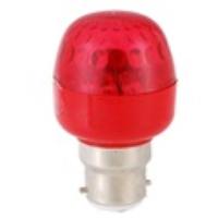 1W B22 LED Red Bulb (Red)