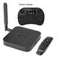 Bundle MINIX NEO X8-H Plus Amlogic S812-H Quad Core Android 4.4 Mini TV Box Original Rii i8 Israel Hebrew Language Keyboard - Black