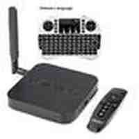 Bundle MINIX NEO X8-H Plus Amlogic S812-H Quad Core Android 4.4 Mini TV Box Original Rii i8 Israel Hebrew Language Keyboard - White