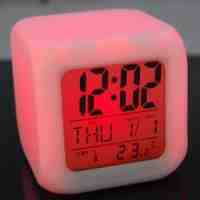 7 Color Change LED Digital Alarm Clock and Temperature  