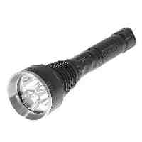 818 Cree XM-L T6 3-LED 5-mode 4000-Lumens LED Flashlight Torch Black (2x18650) 