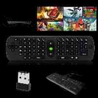 RC11 Mini Air Mouse + 2.4G Wireless Keyboard for Android Mini PC TV Box/ Computer - Black