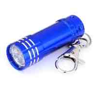 Portable 3-LED Mini Flashlight Keychain - Blue