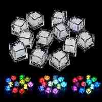 Quick Flashing LED Freezable Ice Cubes Rocks 12 Pcs Pack