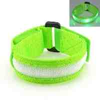 LED Flashing Light Safely Walking and Running Nylon Wristband - Green