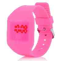 Unisex Ultra Thin Square LED Touch Screen Digital Sports Wristwatch 