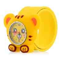Kid's Watch Tiger Design with Bendable Plastic Strap 
