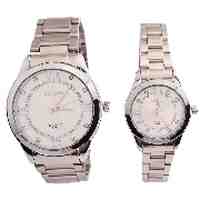 LONGBO 8822 Couples Lovers Quartz Watch 30M Waterproof Stylish Diamond Steel Band Wrist Watch Pair in Package