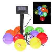 Solar Powered 10 LED Mini Colorful Lantern String Lights