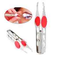 Handy LED Tweezers Eyelash Eyebrow Hair Removal Tweezers 