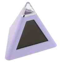 7 Colors Changing LED Pyramid Digital Music Alarm Clock White