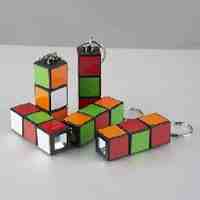 MINI LED Magic Cube Puzzle Flashlight with Key Chain