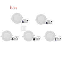 5pcs HRY 6W 270-300LM Round Ceiling Lamp LED Panel Lights LED Recessed Downlight(85-265V)