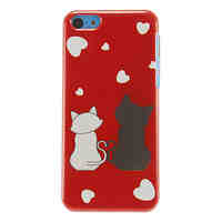 Sweet Cat Lovers Pattern Hard Case for iPhone 5C