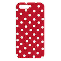 Red Background Round Dots Design Back Case for iPhone 5