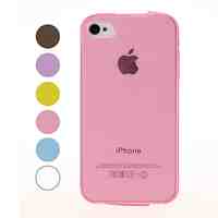 Solid Color Smooth Surface Soft TPU Case for iPhone 4/4S