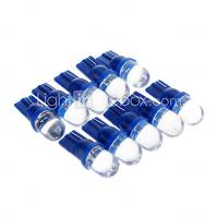 T10 0.15W 1-LED 10LM Blue Light LED Bulb for Car (12V10 pcs)