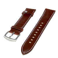 Men's Genuine Leather Watch Band (Brown)