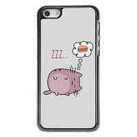 Fat Cat and Hamburger Pattern Aluminous Hard Case for iPhone 5C