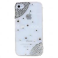 Simple Design Crystal Surface Back Case for iPhone 4/4S